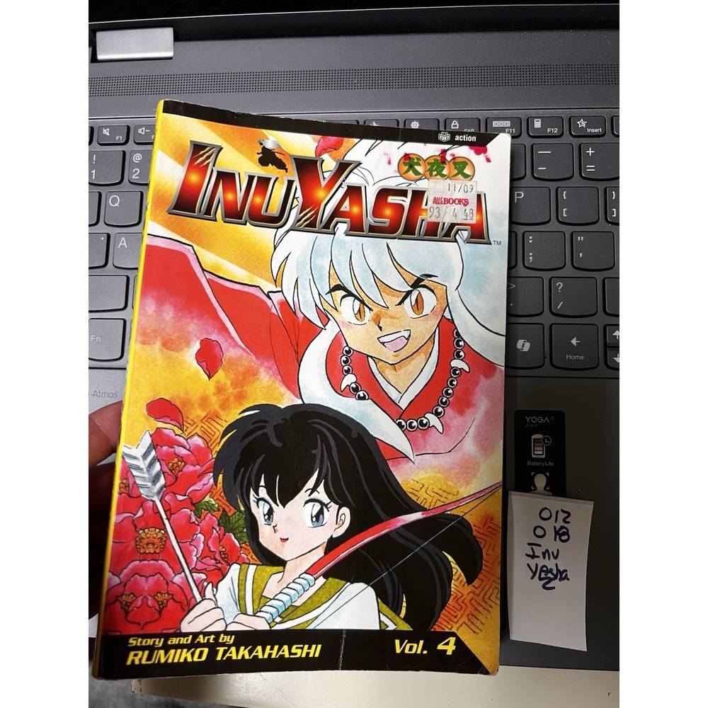 InuYasha Vol 4 Manga Rumiko Takahashi Viz Media English Graphic Novel Yellow‎